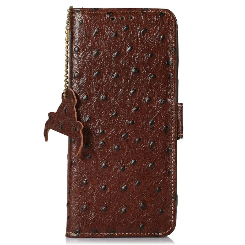 Capa iPhone 17 Pro Max Bocage RFID Textura de avestruz