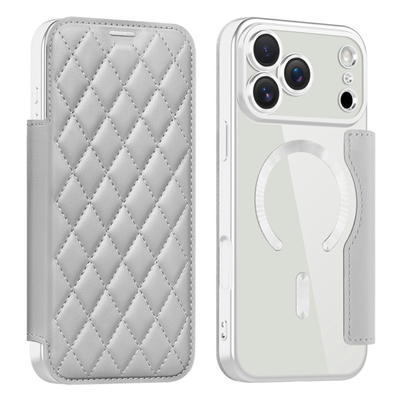 Capa flip para iPhone 17 Pro Max compatível com MagSafe almofadada