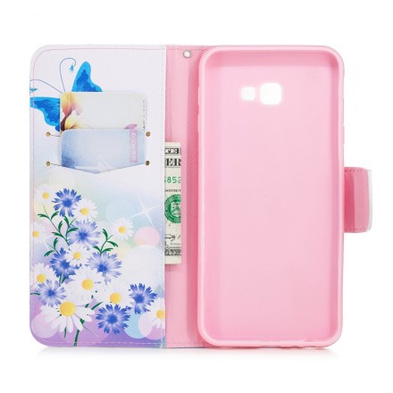 Samsung Galaxy J4 Plus Capa Pintada de Borboletas e Flores