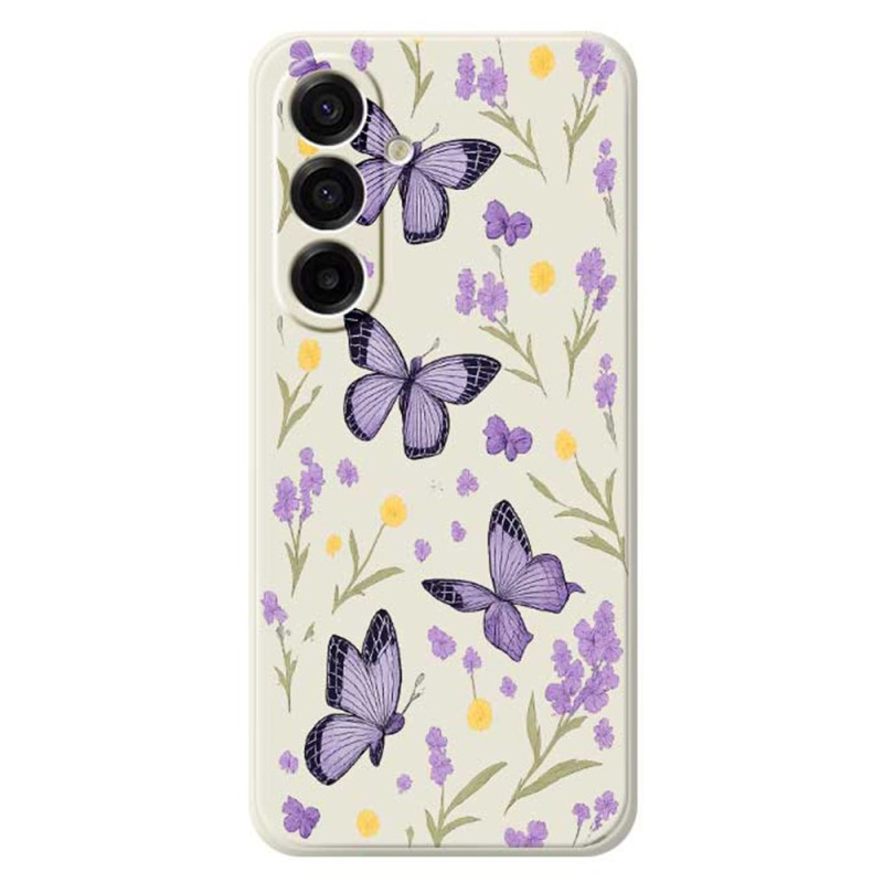 Capa para Samsung Galaxy A17 5G Borboletas roxas