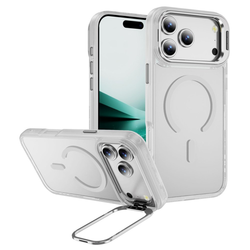 Capa magnética para iPhone 17 Pro Max com suporte de protecção para lente
 fosca