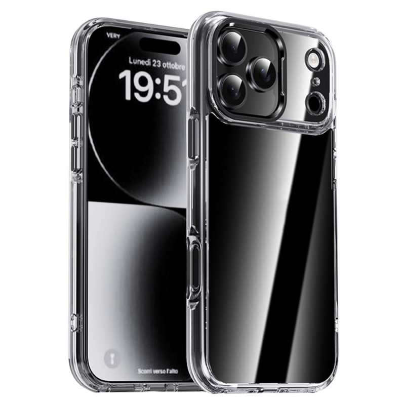 Capa para iPhone 17 Pro Max Moldura metálica transparente para lentes IPAKY