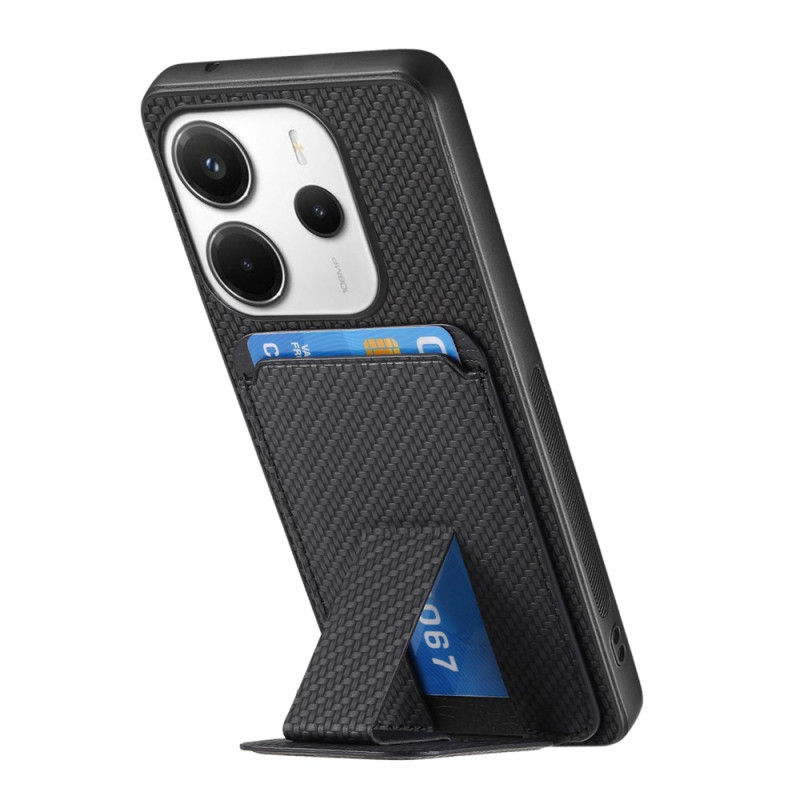 Capa para cartão Xiaomi Redmi Note 14 5G Textura de fibra de carbono