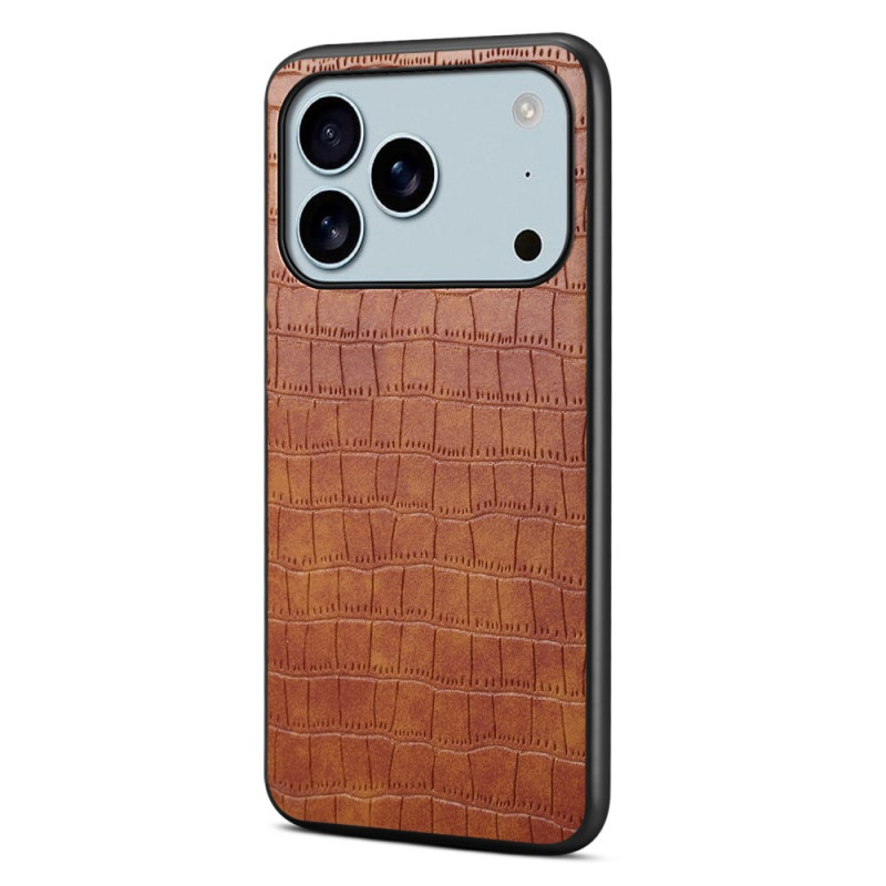 Capa iPhone 17 Pro Max estilo crocodilo