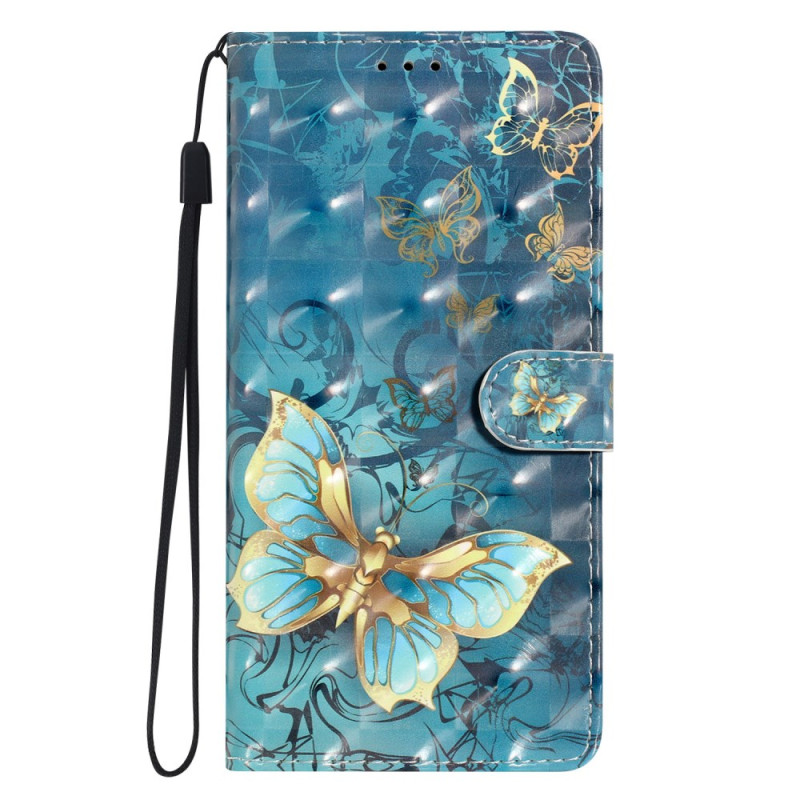 Capa borboleta dourada para Xiaomi 15T