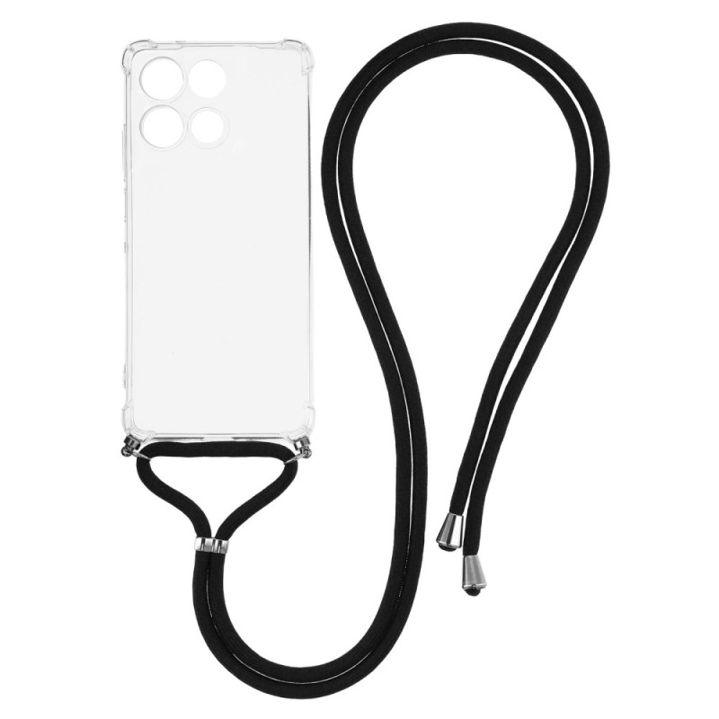 Capa com cordão Motorola Moto G86 5G Transparente