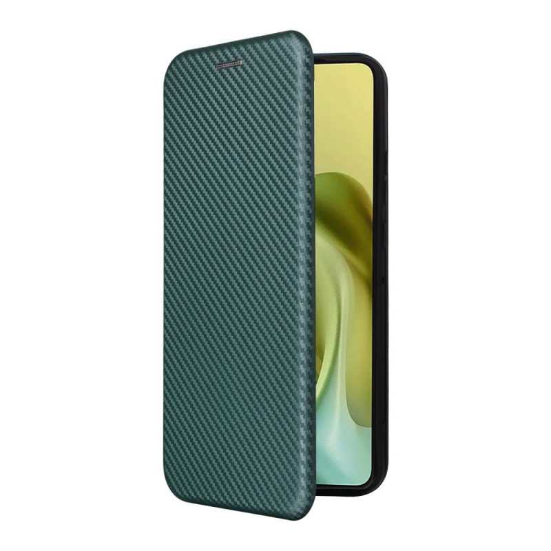 Capa Flip Cover Moto G86 5G Fibra de Carbono