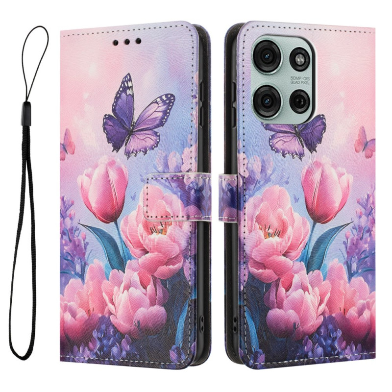 Capa para Moto G86 5G / G86 Power 5G Rosa Floral