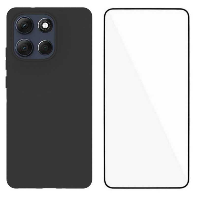 Capa de silicone para Moto G86 Power 5G com protetor de ecrã