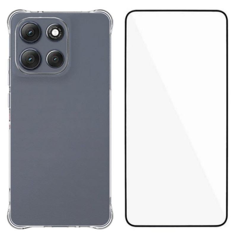 Capa transparente reforçada para Moto G86 Power 5G com protetor de ecrã