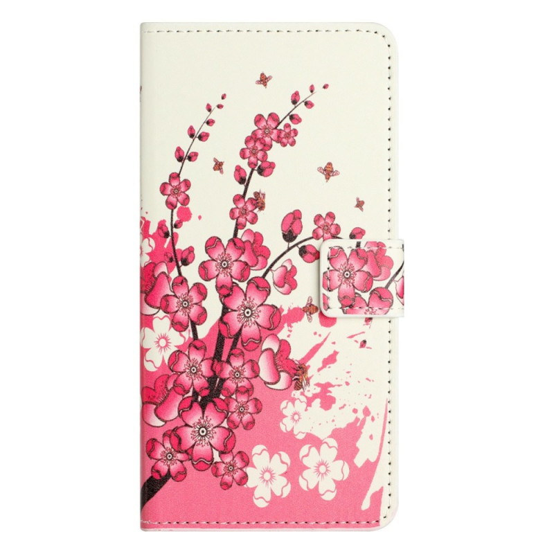 Capa para Moto G86 5G / G86 Power 5G Flores cor-de-rosa