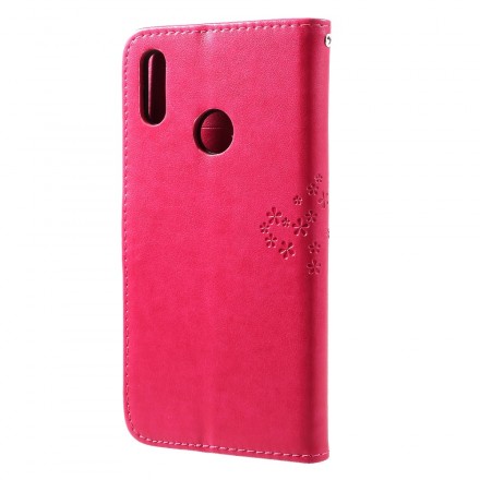 Capa Huawei Y7 2019 Árvore e Corujas com CordÃ£o