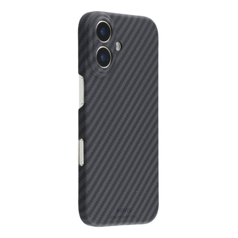 Capa magnética para iPhone 17 Textura ultrafina em fibra de carbono