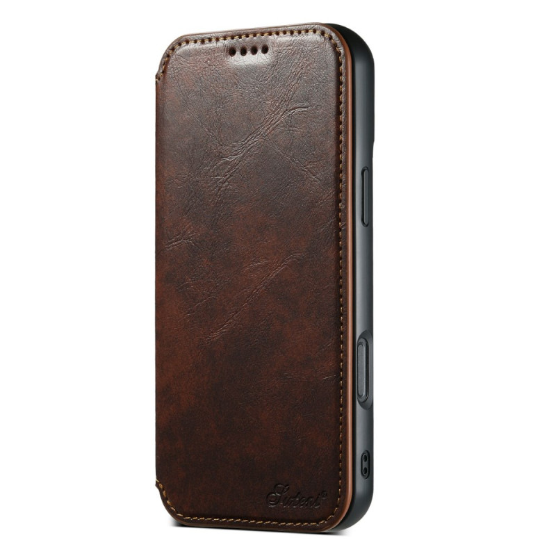 Capa flip para iPhone 17 compatível com MagSafe