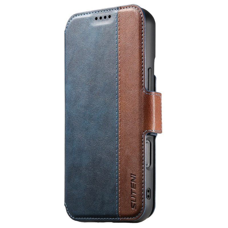 Capa iPhone 17 Magnética Texturizada em pele bicolor