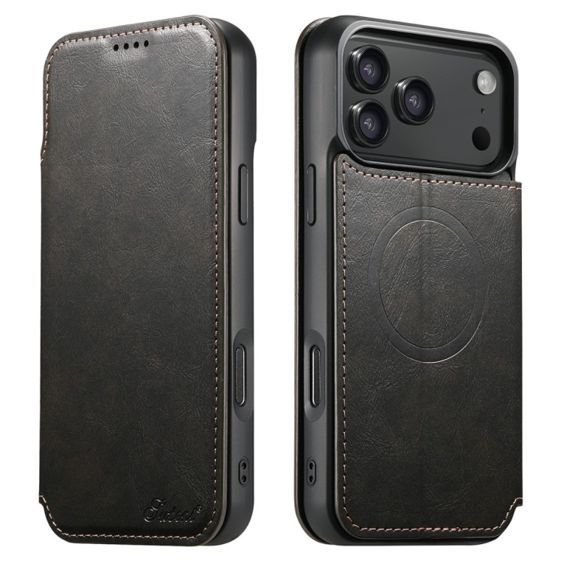 Capa para iPhone 17 Pro compatível com MagSafe com efeito de pele