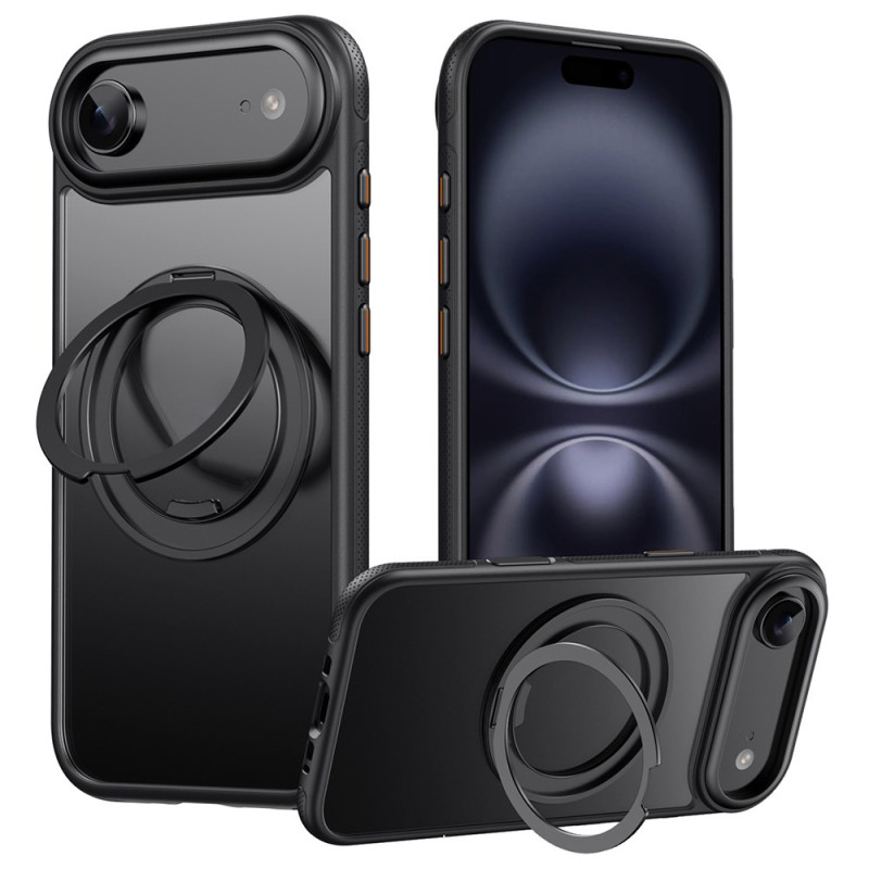Capa para iPhone 17 Air compatível com MagSafe e suporte com efeito metálico