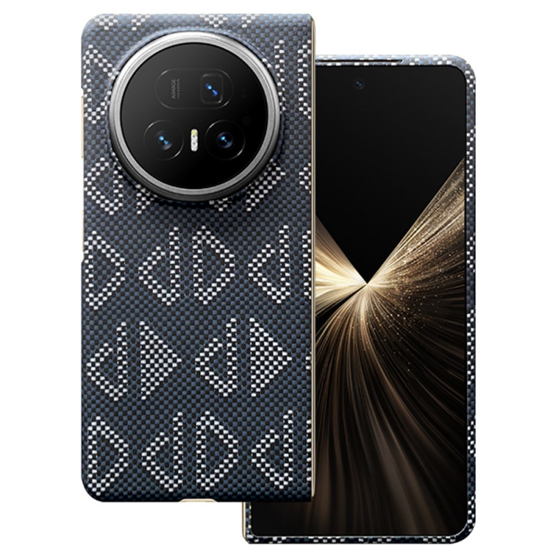 Capa magnética para Honor Magic V5 5G com moldura metálica para a câmara e moldura frontal geométrica