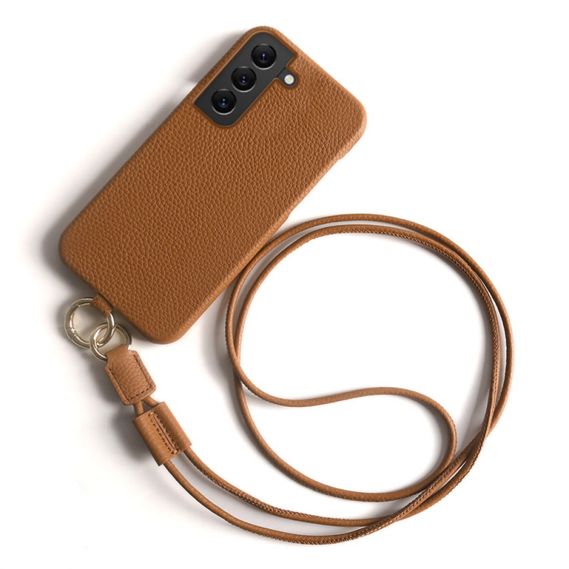 Capa de couro com cordão para Samsung Galaxy S22 5G