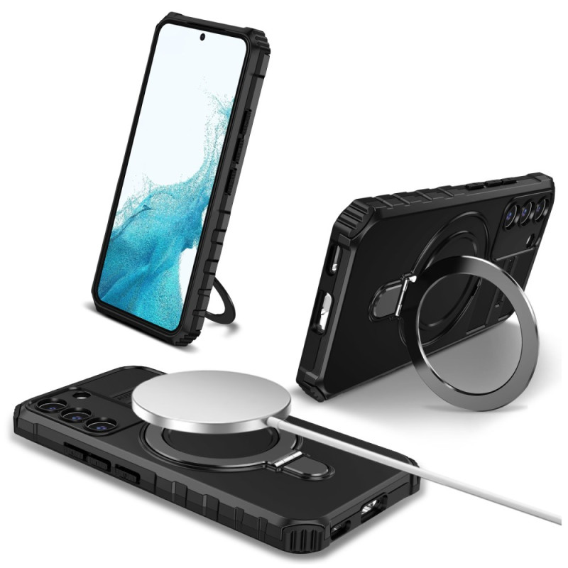 Capa para Samsung Galaxy S22 5G Suporte rotativo 135° compatível com MagSafe