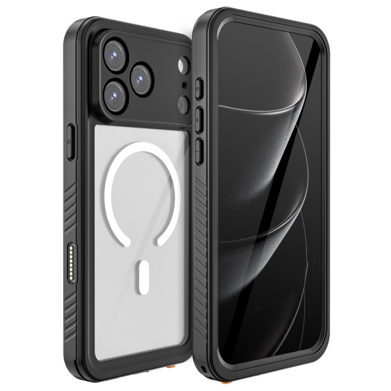 Capa transparente para iPhone 17 Pro Max compatível com MagSafe à prova de água IP68