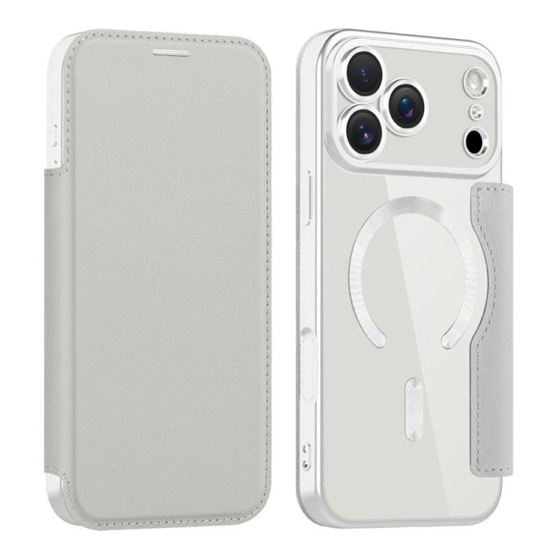 Capa flip para iPhone 17 Pro Max MagSafe compatível com suporte para cartão RFID
