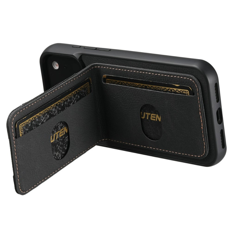Capa para iPhone 17 Pro Max com aspeto retro, suporte e porta-cartões