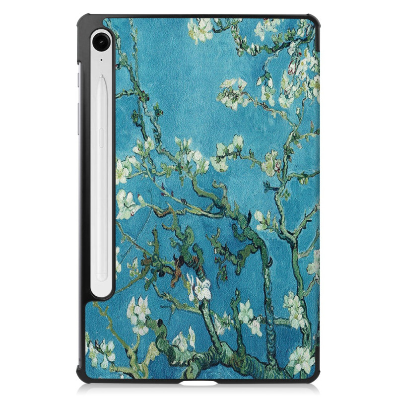 Capa inteligente
Samsung Galaxy Tab S10 Lite Suporte reforçado para caneta Stylus Ramos floridos