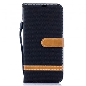 Capa de tecido e pele Samsung Galaxy A50 com cinta