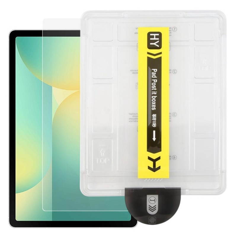 Protetor de ecrã de vidro temperado para Samsung Galaxy Tab S10 Lite / S10 FE / S9 / S9 FE / S8 / S7 HD com ferramenta anti-poei
