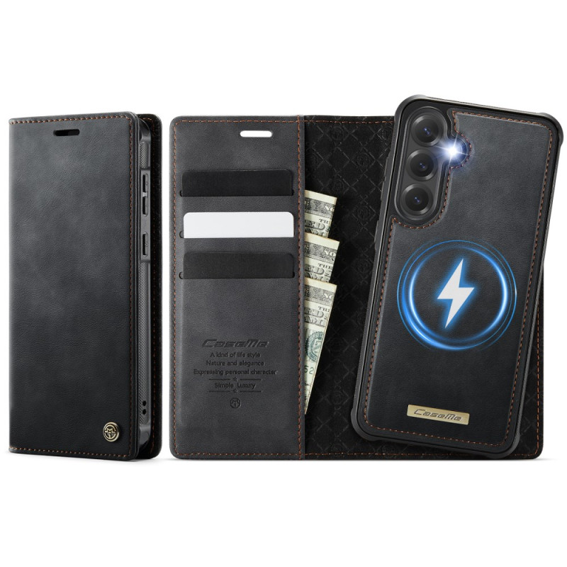 Capa para carteira Samsung Galaxy S25 FE com capa
 amovível RFID
