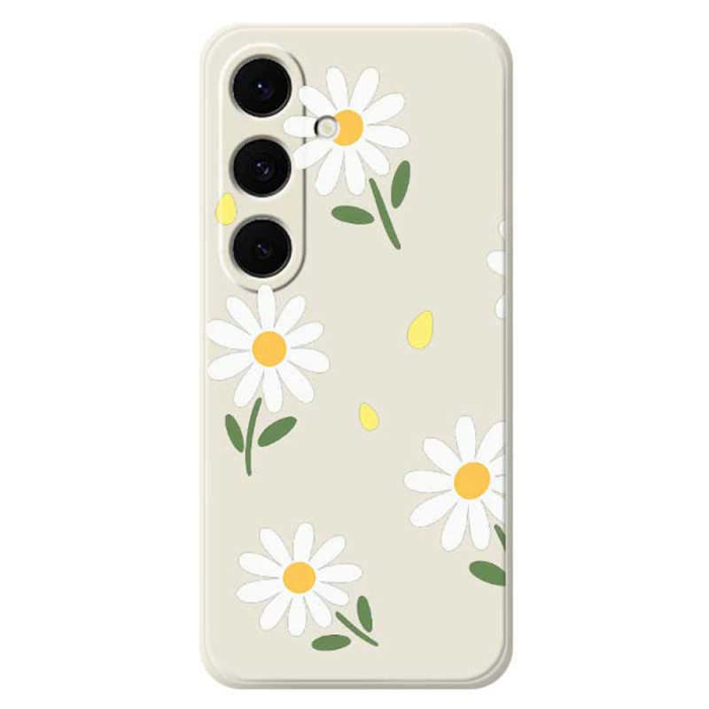 Capa de silicone para Samsung Galaxy S25 FE Margaridas