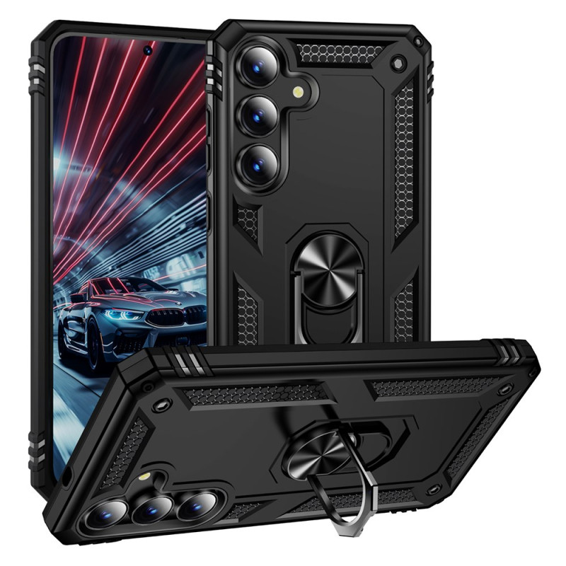 Capa rígida para Samsung Galaxy S25 FE com anel de suporte rotativo de 360