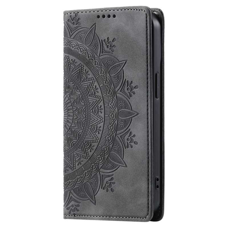 Capa flip Xiaomi Redmi 15 4G / 5G Efeito camurça Mandala