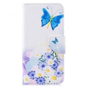 Capa Huawei Y7 2019 Borboletas e Flores Pintadas