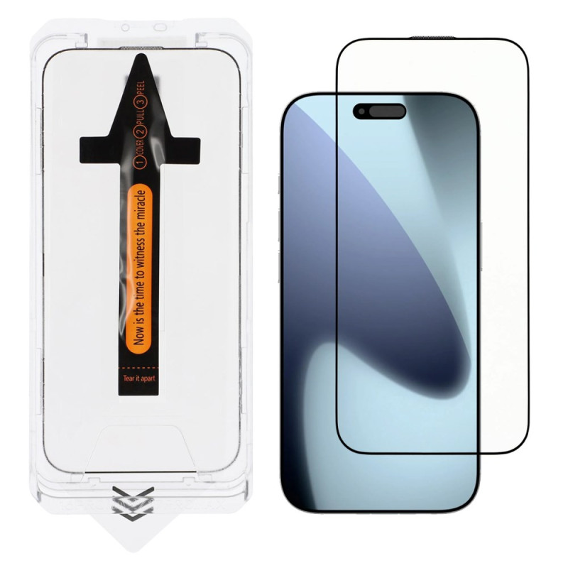 Kit de instalação do protetor de ecrã de vidro temperado para iPhone 17