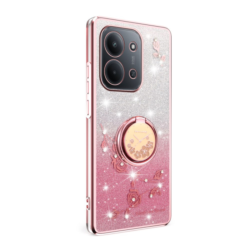 Xiaomi Redmi 15C 4G / 5G / Poco C85 Capa Anel-Suporte flores KADEM