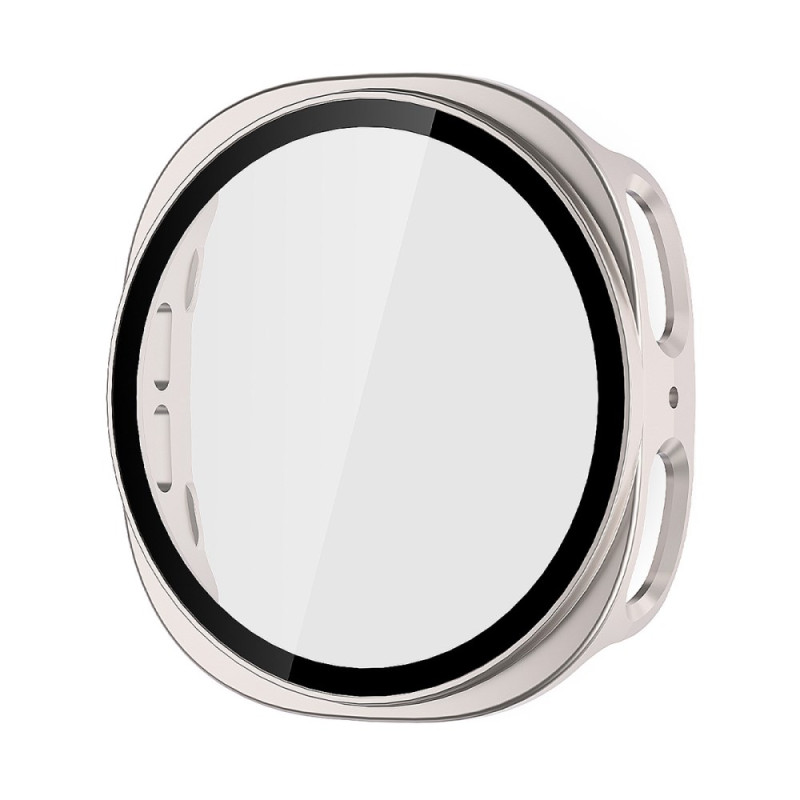 Capa de plástico para Samsung Galaxy Watch8 44 mm com proteção de ecrã em vidro temperado