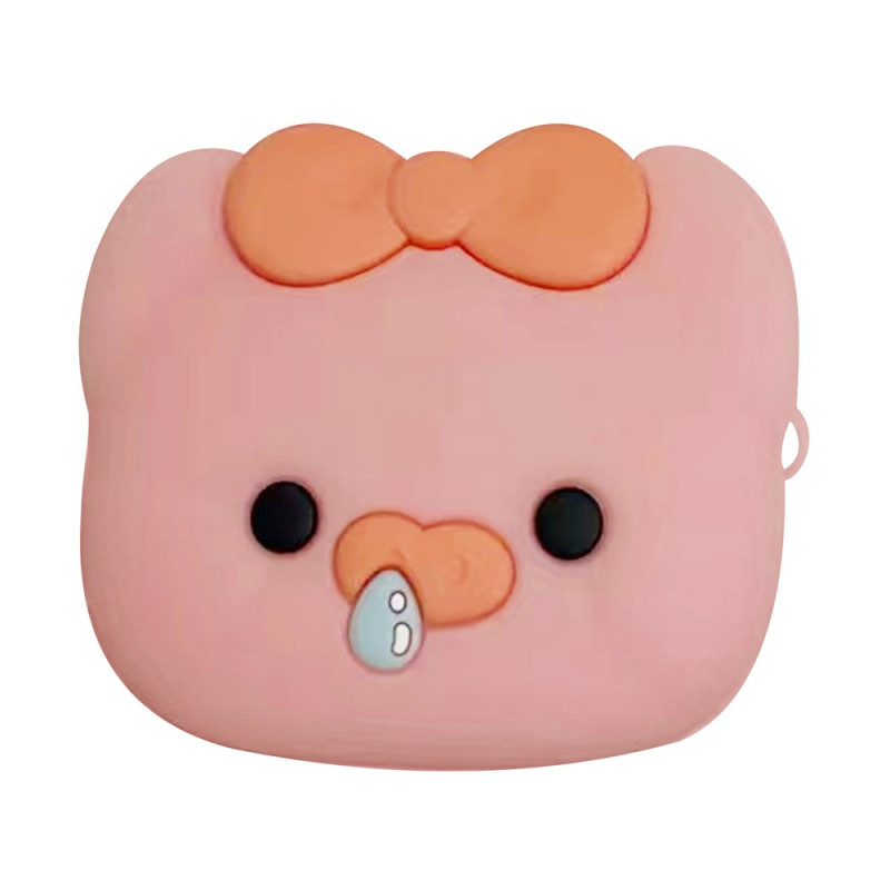 Capa para Samsung Galaxy Buds FE Porco com laço de borboleta