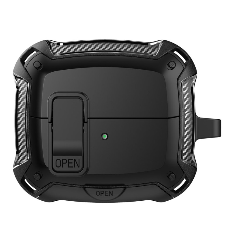 Capa robusta para Samsung Galaxy Buds3 Pro / Buds3 com mosquetão