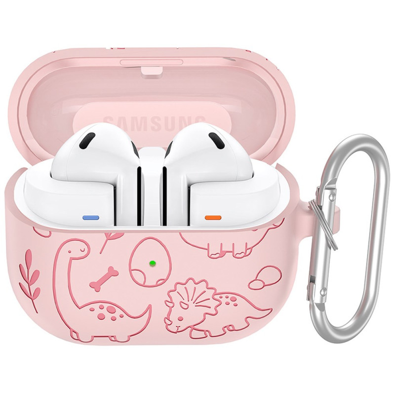 Capa de silicone para Samsung Galaxy Buds3 Pro / Buds3 Design de dinossauro