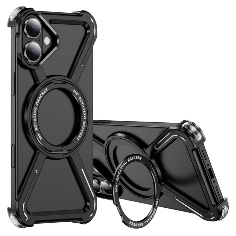 Capa para iPhone 16 com suporte de rotação e compatibilidade MagSafe