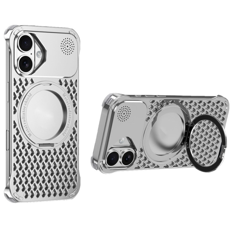 Capa compatível com MagSafe para iPhone 16 com suporte rotativo de 360