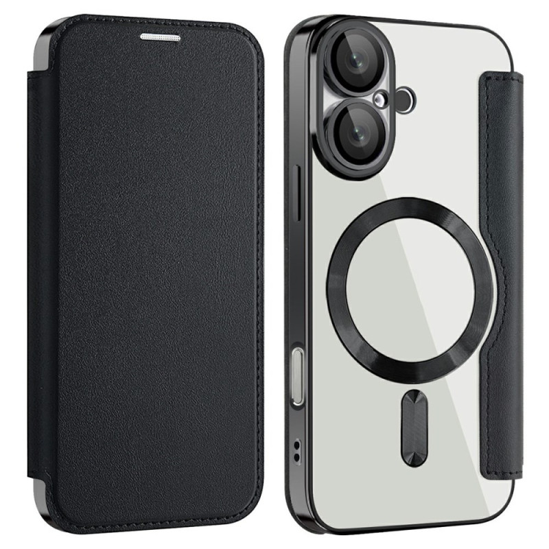 Capa flip para iPhone 16 Plus MagSafe com porta-cartões RFID