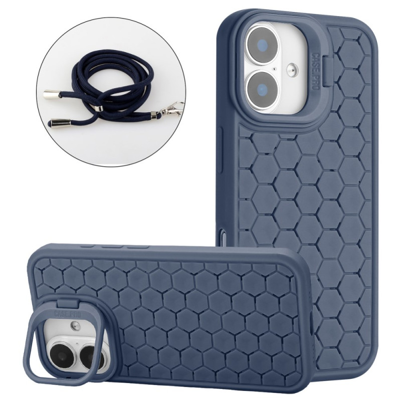 Suporte integrado da capa com cordão
 para iPhone 16 Plus