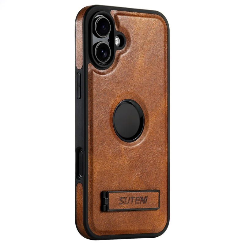 Capa para iPhone 16 Plus MagSafe Efeito Couro SUTENI