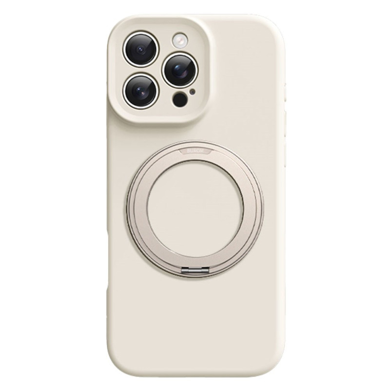 Coque iPhone 16 Pro MagSafe Silicone avec Support Magnétique Rotatif