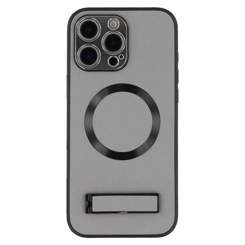 Capa compatível com o iPhone 16 Pro Max Efeito de couro MagSafe Suporte integrado