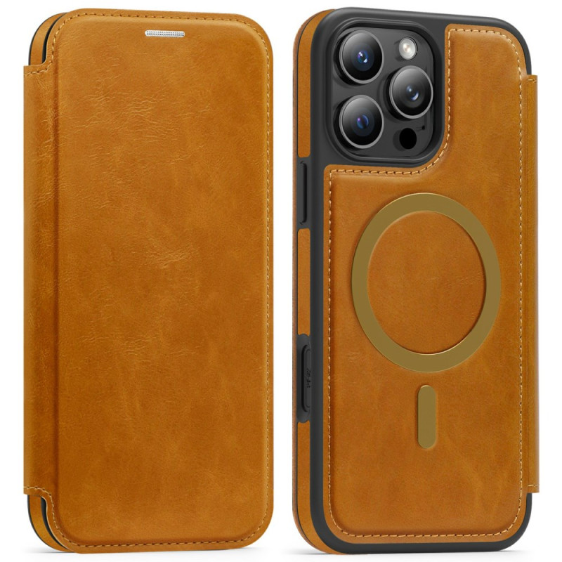 Capa Flip Cover para iPhone 16 Pro Max MagSafe e proteção RFID
