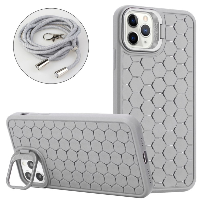 Capa com cordão para iPhone 16 Pro Max Suporte e dissipação de calor